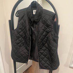 Old Navy Quilted Best with Zipper - Black Size XL